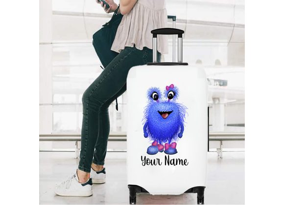 Girl monster luggage cover