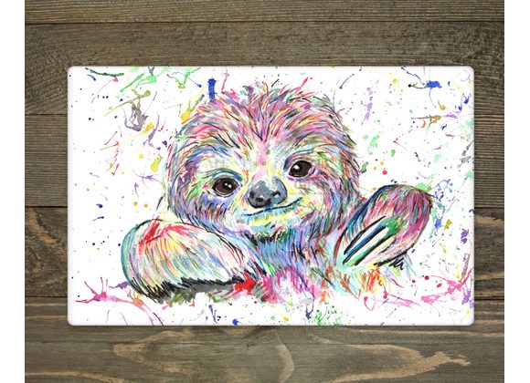 Sloth with splatter background