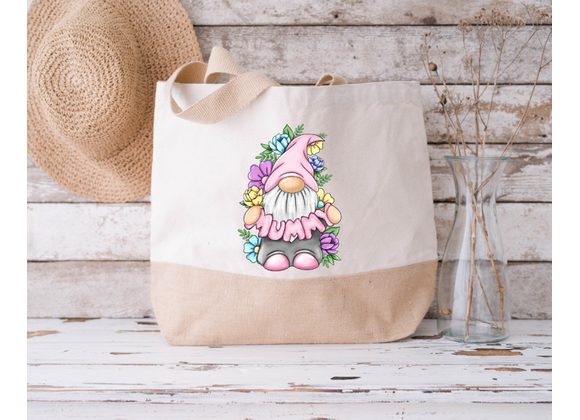 Mummy's Jute Bag, Mums Gonk Gift, Mams Tote Bag, Reusable Shopping Bag, Mums Book Bag, Sustainable Gift For Mum, Mums Birthday, Gonk Jute Bag