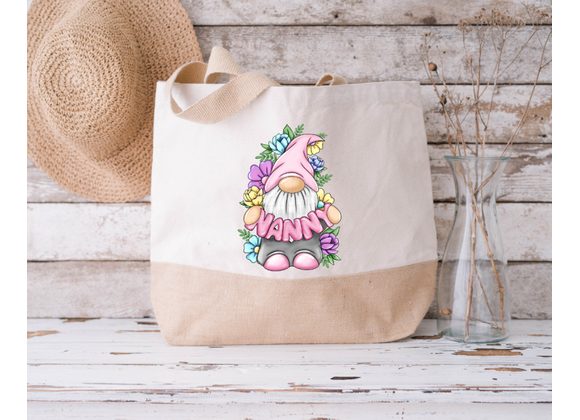 Nanny's Jute Bag, Tote Bag For Grandma, Nans Birthday Gift, Gonk Shopping Bag, Birthday Gift For Nan, Eco Friendly Gift, Grans Birthday Gift