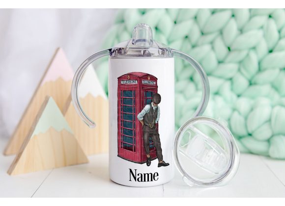 Old Fashioned phone box design sippy cup