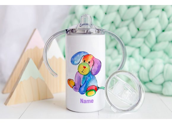 Colourful toy dog sippy cup