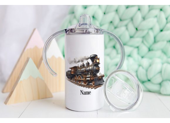 Train design sippy cup
