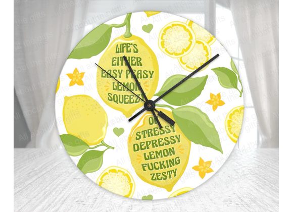 Easy Peasy Lemon Squeezy Funny Wall Clock