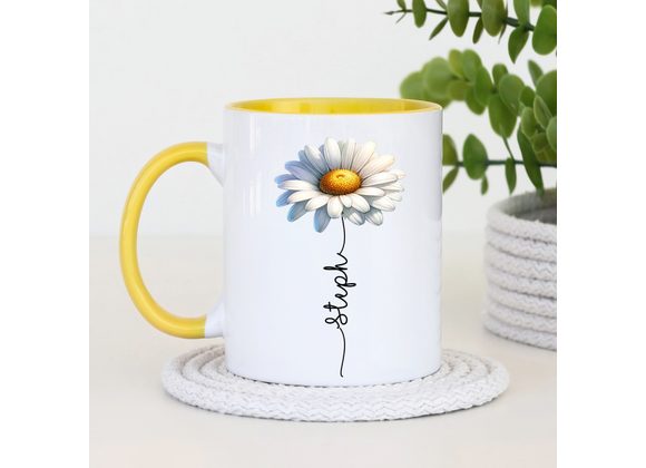 Personalised Daisy Mug – Custom Name & Colours