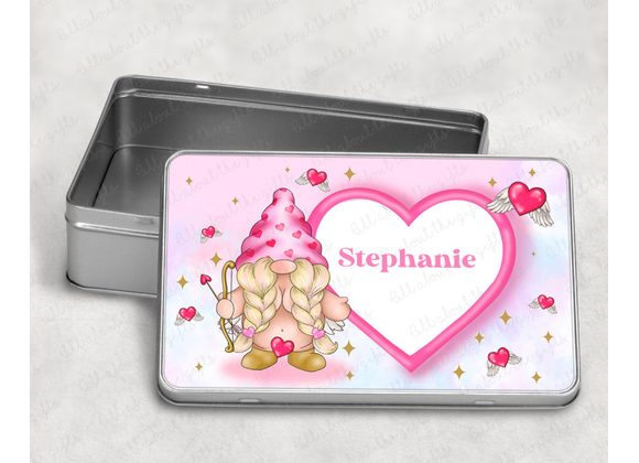 Personalised Cupid Storage Tin – Playful Love Heart Design | Romantic Keepsake