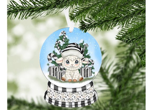 Baa Humbug Christmas Ornament – 100mm x 78mm Gloss or Glitter MDF Tree Decoration