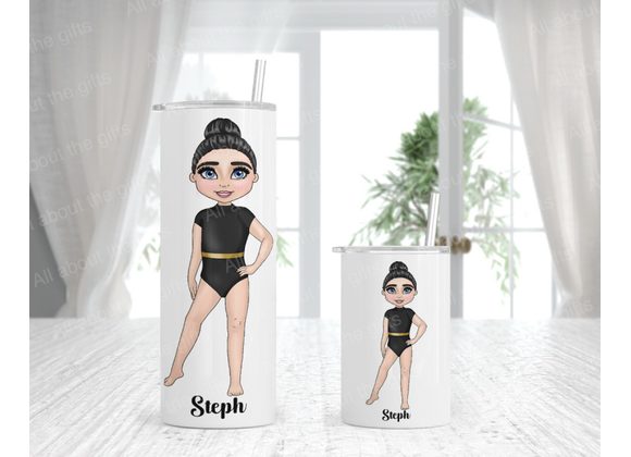 Personalised Gymnast Tumbler – available in 2 sizes, 12oz or 20oz Stainless Steel Insulated Tumbler