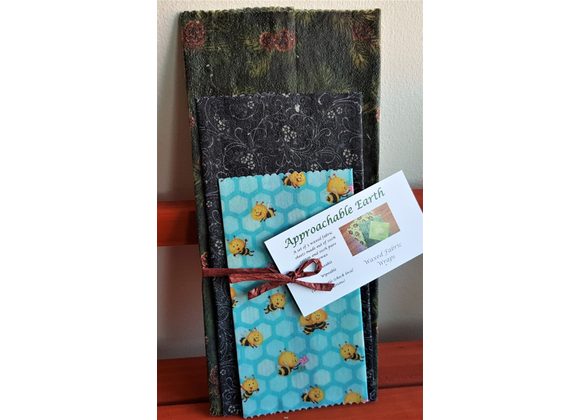 Beeswax Wraps - sm Pine Floral Bees