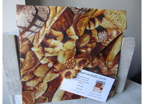 Beeswax Sandwich Wrap in Bread-Themed Fabric