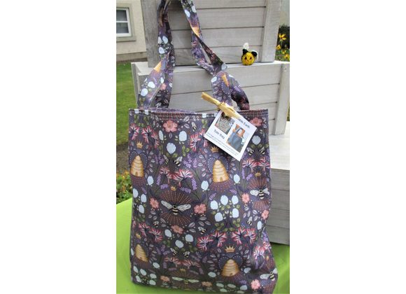 Bees Forever Tote Bag - Aubergine