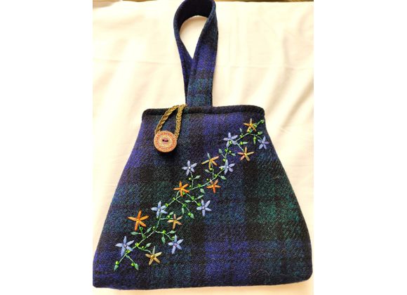 Black Watch Harris Tweed Vintage Bag