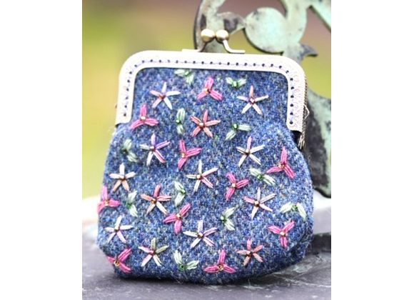 Denim Blue Coin Purse - Medium