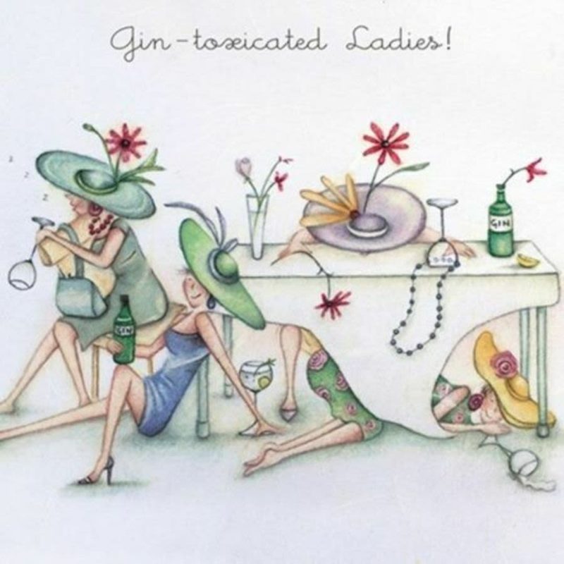 Gin Toxicated Ladies Card By Berni Parker Cards Company Over 1500 Cards For All Occasions