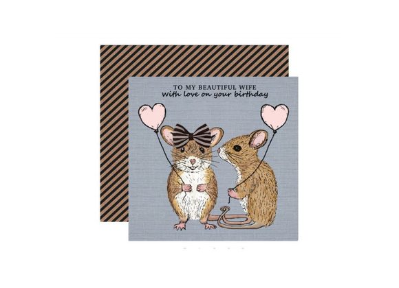 Beautiful Wife - Birthday Card by Apple & Clover