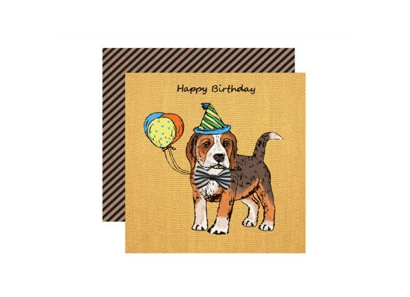 Party Beagle - Happy Birthday Card by Apple & Clover