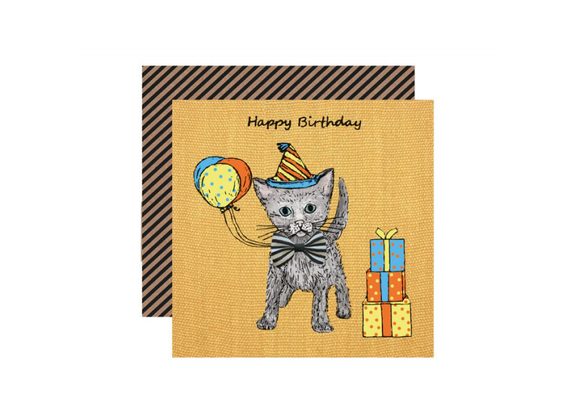 Party Kitten - Happy Birthday Card by Apple & Clover