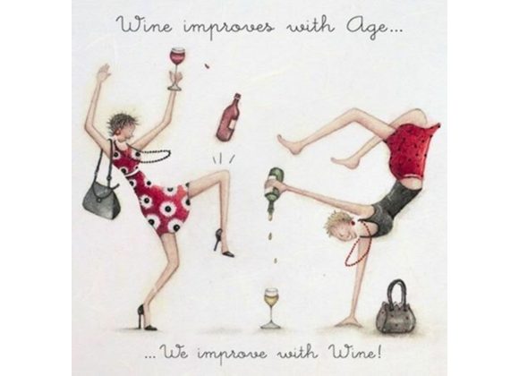 Wine improves with age Card By Berni Parker 