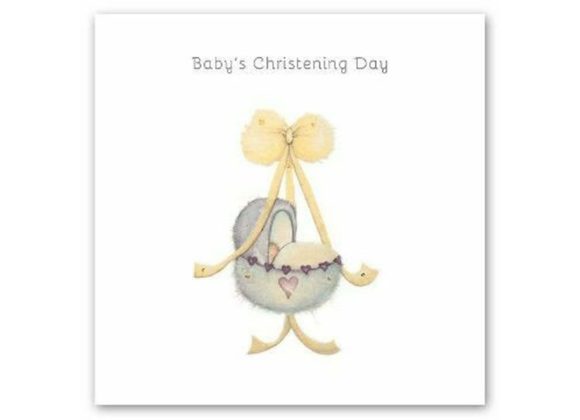 Baby's Christening Day Card by Berni parker