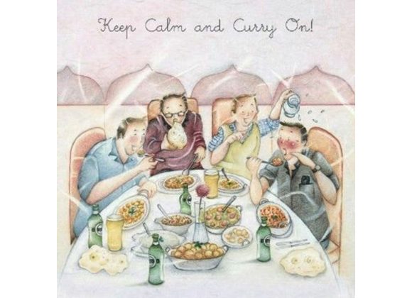 Keep Calm and Curry On! Card by Berni Parker