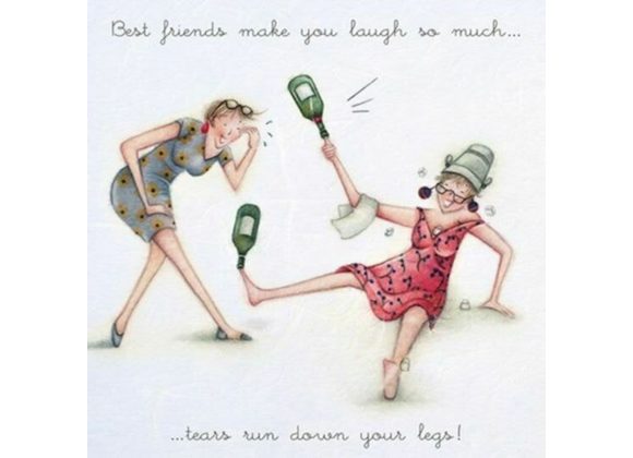 Best friends make you laugh so much ... Card by Berni Parker