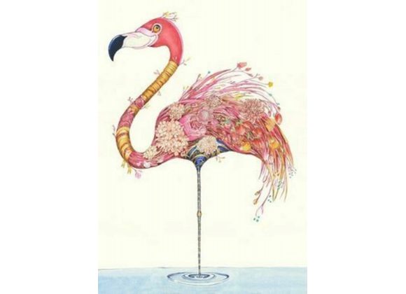 Flamingo Card by Daniel Mackie