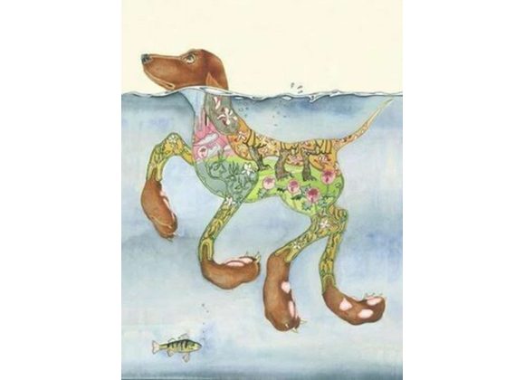 Doggy Paddle Card by Daniel Mackie