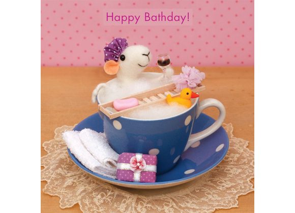 Happy Bathday! - Mouse bathing in a Cup