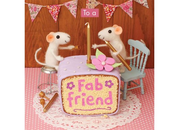 To a Fab Friend - Cake & Mice