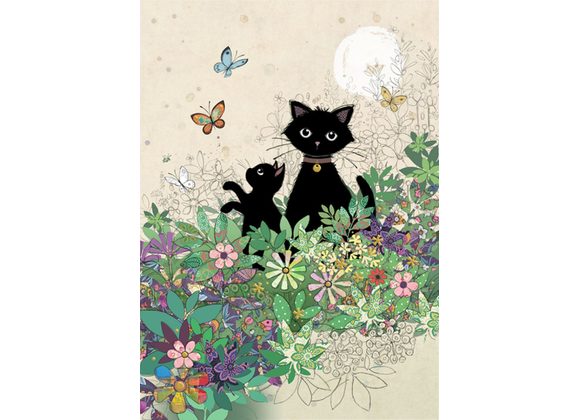 Garden Kitties - Bug Art Card