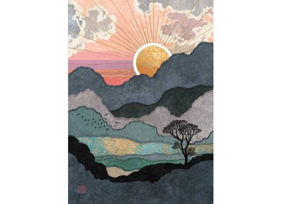 Mountain Sunset - Bug Art Card