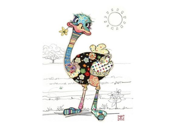 Ozzie Ostrich - Bug Art Kooks Card