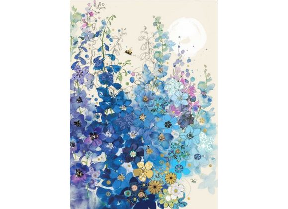 Delphiniums - Bug Art Card