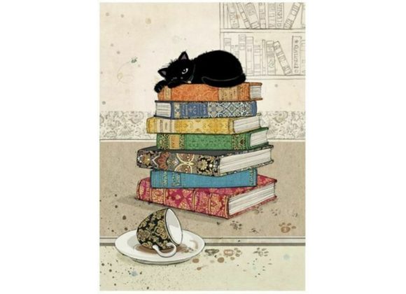 Books Kitty - Bug Art Card