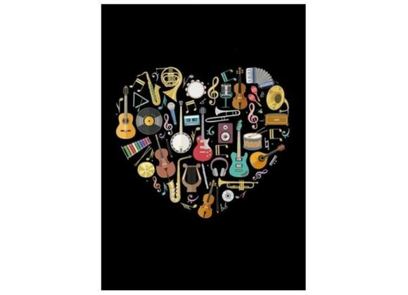 Music Heart - Bug Art Card 