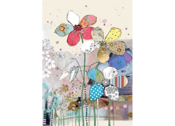 Abstract Flowers - Bug Art Card