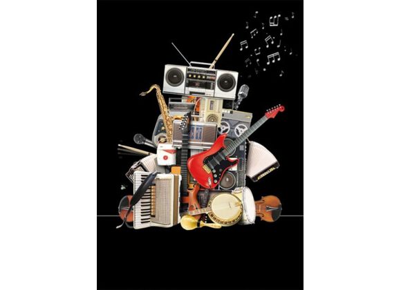 Music Robot - Bug Art Card