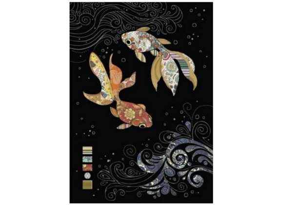 Two Fantail Fish - Bug Art Card