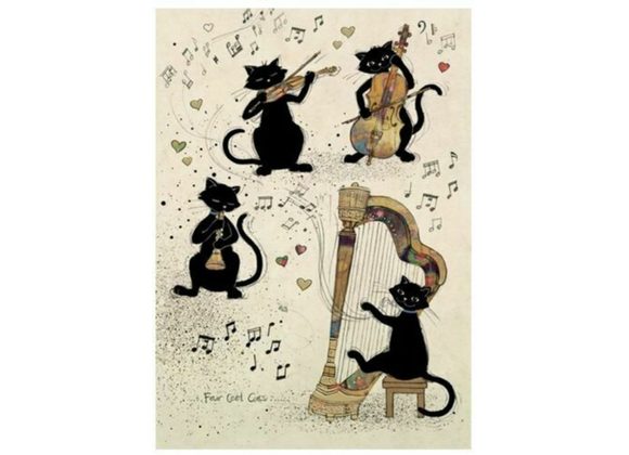 Four Cool Cats - Bug Art Card 