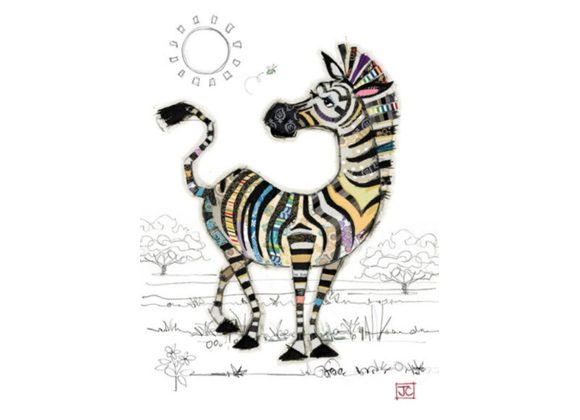 Zoe Zebra - Bug Art Kooks Card