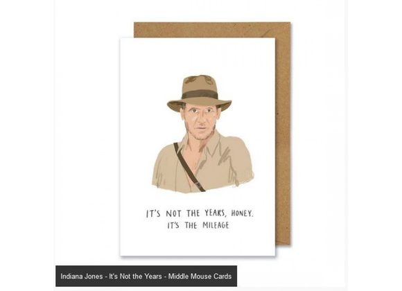 Indiana Jones - It's Not the Years - Middle Mouse Cards