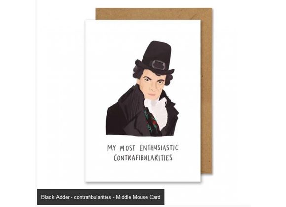 Black Adder - contrafibularities - Middle Mouse Card 