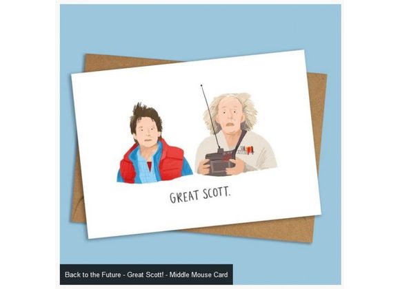 Back to the Future - Great Scott! - Middle Mouse Card