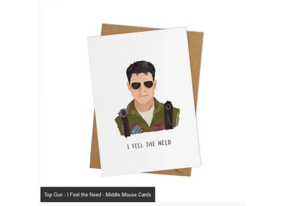 Top Gun - I Feel the Need - Middle Mouse Cards 