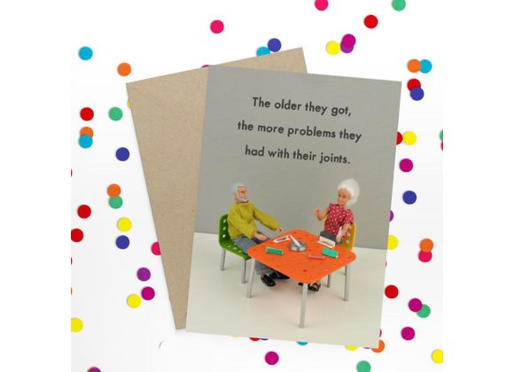 Problems they had with their joints. - Bold & Bright Card