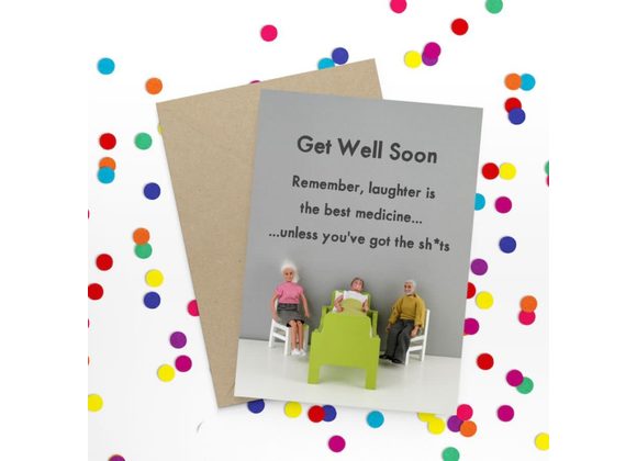 Get Well Soon Shits card Bold & Bright