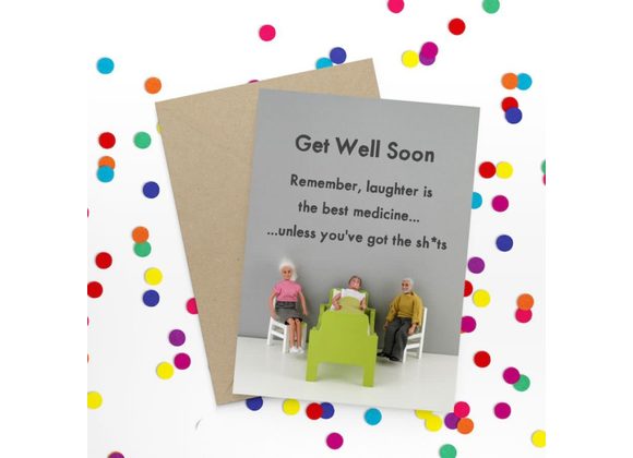 Get Well Soon S**ts card Bold & Bright