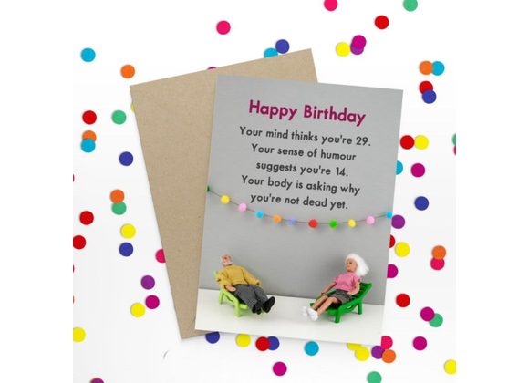 Your mind thinks... - Happy Birthday Card by Bold & Bright