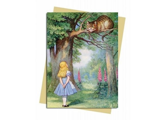 Alice and the Cheshire Cat Greetings Card