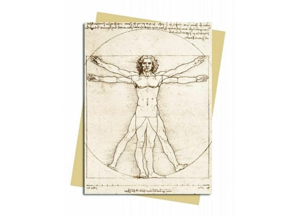 Vitruvian Man Leonardo da Vinci Greetings Card